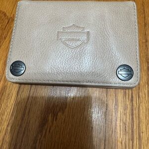 Harley-Davidson Taupe Leather Card Holder